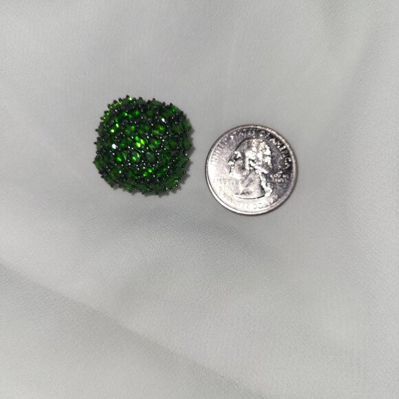 Chrome Diopside Green Large 10 carrots Genuine Sterling Silver 925!!! - Picture 3 of 4